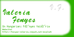 valeria fenyes business card